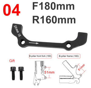 MEROCA Brake Disc Caliper Adapter - Type 4 B-A, F180 R160, aluminum alloy