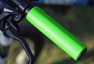 Handlebar And Grips: LeBycle Bike Handlebar Grips - NBR Material, Soft, Anti-slip, Green