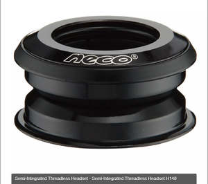 Neco Headset H148- 1-1/8" Semi-Integrated Threadless Headset w/ Ø44 Steel Cups