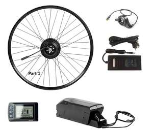E Bike Kits: E-Bike DIY Kit - convert 700c/29” bike to EBike, 48V 500W, 12.8Ah LG Battery