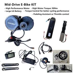 Mid-Drive E-Bike KIT - High Torque 48V 350W Motor 90Nm, 10.4Ah LG Battery