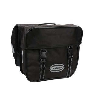 E Bike Rack: Bike Rear Rack Bag Pannier - 37/33cm L x 28cm H x (15cm x 2) W, Black