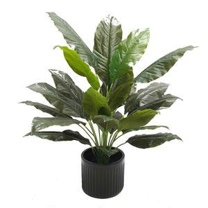 Spathiphylum Plant with Real Touch Leaves 1.1m with Fibreglass Pot Greenery Imports NZ
