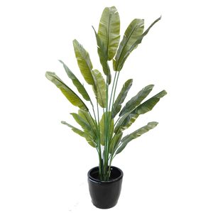 Travellers Palm Real Touch Leaves 210cm with Decorative Fiberglass Pot Greenery Imports NZ