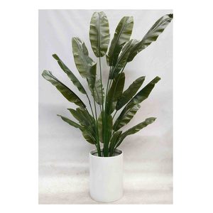 Travellers Palm Real Touch Leaves 210cm with Fiberglass Pot Greenery Imports NZ