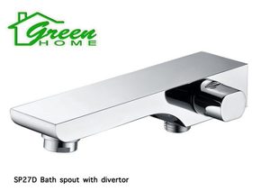 SP27D - Square Bath Spout With Diverter - Green Home Bathroom