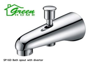 SP16D Round Bath Spout With Diverter - Green Home Bathroom