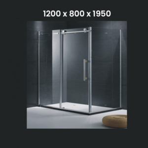 Products: 1200x800 Frameless Shower Sliding door - Green Home Bathroom