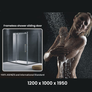 1200x1000x1950 Frameless shower sliding door - Green Home Bathroom