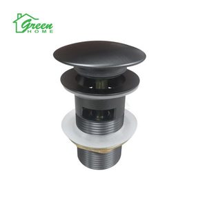 Products: Gunmetal Grey Basin Popup with waste Over Flow – Big cap - Green Home Bathroom