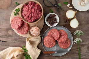 Frontpage: 8kg Premium Beef Mince & Hamburger Patties