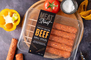 300g Meat Street Cheesy Bacon Beef Grill Sticks