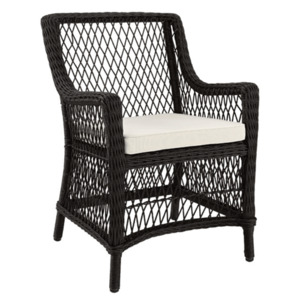 Outdoor Dining Chairs: Artwood Marbella Outdoor Dining Chair - Black Twist