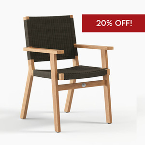 Outdoor Dining Chairs: Devon Jackson Outdoor Carver Chair - Grey