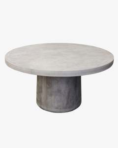 Outdoor Dining Tables: Milazzo Round Concrete Outdoor Table - 150CM