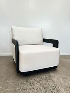 Marlo Outdoor Swivel Armchair - Aluminium + Sunbrella®