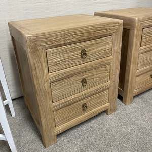New Arrivals: Oklahoma Bedside Table - 3 Drawer - Natural