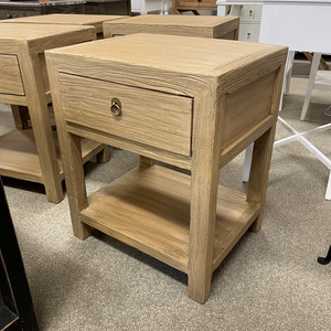 Oklahoma Bedside Table - 1 Drawer - Natural