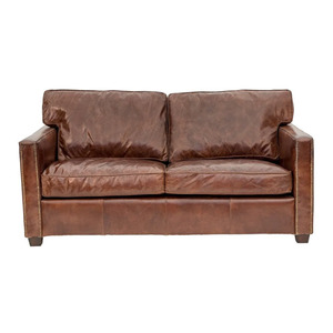 Leather Sofas And Lounge Suites: Camden Leather 2 Seater Sofa - Aged Brown