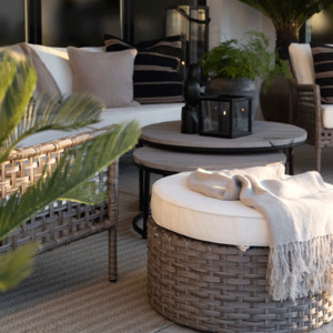 Artwood Toledo Outdoor Ottoman - Classic Grey