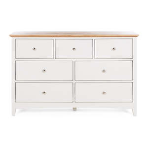 Hudson White Bedroom Drawers - 7 Drawer