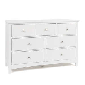 Drawers Dressers And Chests: Casey White Bedroom Drawers - 7 Drawer