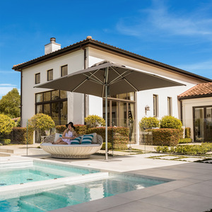 Shade7 Outdoor Umbrellas: Shade7 Milan Outdoor Umbrella - Charcoal - 3.0m Square