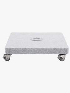 Cantilever Outdoor Umbrellas: 100KG Granite Umbrella Base for Cantilever Umbrellas - with Wheels