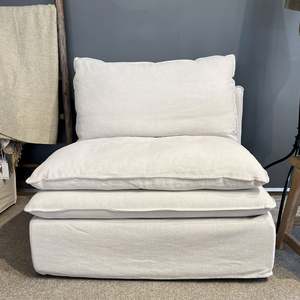 Laguna Linen Slipcover Sectional - Armless Single