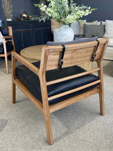 Premium Leather Collection: Kansas Leather Armchair - Black