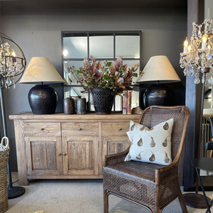 Lighting Lamps: Hendrix Metal Deep Bronze Lamp + Shade