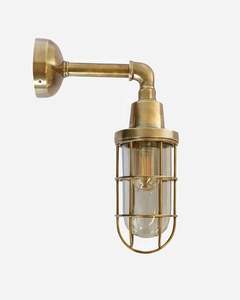 Lighting Wall Lights: Hendrix Outdoor IP54 Wall Light - Antique Brass