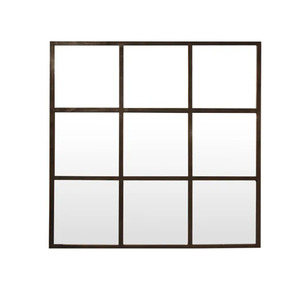 Square Iron Grid Mirror - 1000
