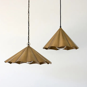 Lighting 1: Scalloped Pendant - Gold - Large