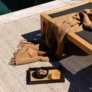 Outdoor Floor Rugs: Rhodes Outdoor Floor Rug - Teak - 160cm x 230cm