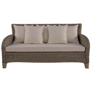 Artwood Rhode Island Outdoor 3 Seater Sofa - BEIGE Cushions - *1 ONLY*