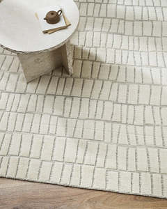 Baya Floor Rugs: Baya Safi Floor Rug - Ecru - 160cm x 230cm