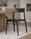 Eden Leather Dining Chair - Aged Leather - Black Ash