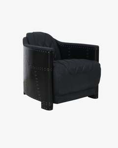 Deus Leather Armchair - Black