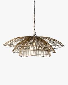 Lighting 1: Havana Gold Metal Light Pendant - Layered