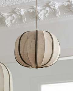 Lighting 1: Thea Sphere Olive & Natural Pendant