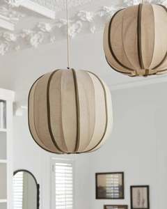 Lighting 1: Thea Orb Olive & Natural Pendant