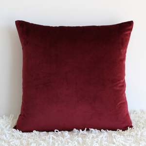 Velvet Collection: Maroon Velvet - Cushion Cover
