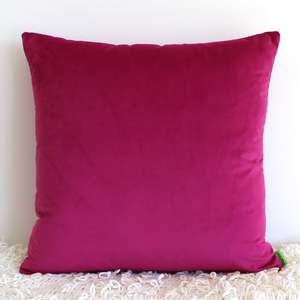 Velvet Collection: Bright Pink Velvet - Cushion Cover