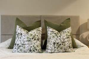 Bed Sets: Green Flower Field Set - Cushion Cover -  Bed Set