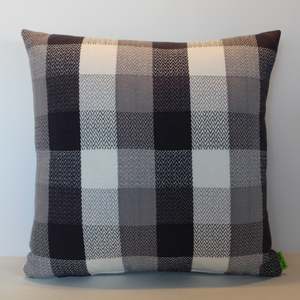 Grey: Grey Checkerboard - Cushion Cover - 47cm x 47cm