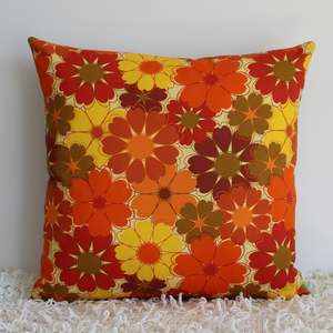 Orange: Flower Sunset - Cushion Cover - 50cm x 50cm