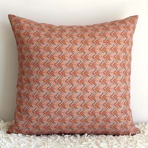Pink: Rouge Chevron - Cushion Cover - 50cm x 50cm