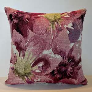Purple: Orchard Purple Flowers  - Cushion Cover - 44cm x 44cm