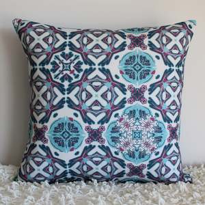 Teal: Blue Mosaic - 45cm x 45cm - Cushion Cover